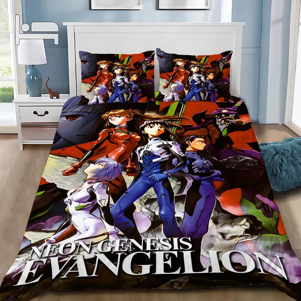 Anime E-evangelion V-eva A-genesis Duvet Cover Pillowcase Bedding Set Adult Boy Girl Bedroom Decoration Children Single Double