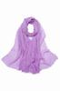 Women' Lilac Scarf 180X85 - Smooth, Light, Pastel Shawl for Spring and Summer