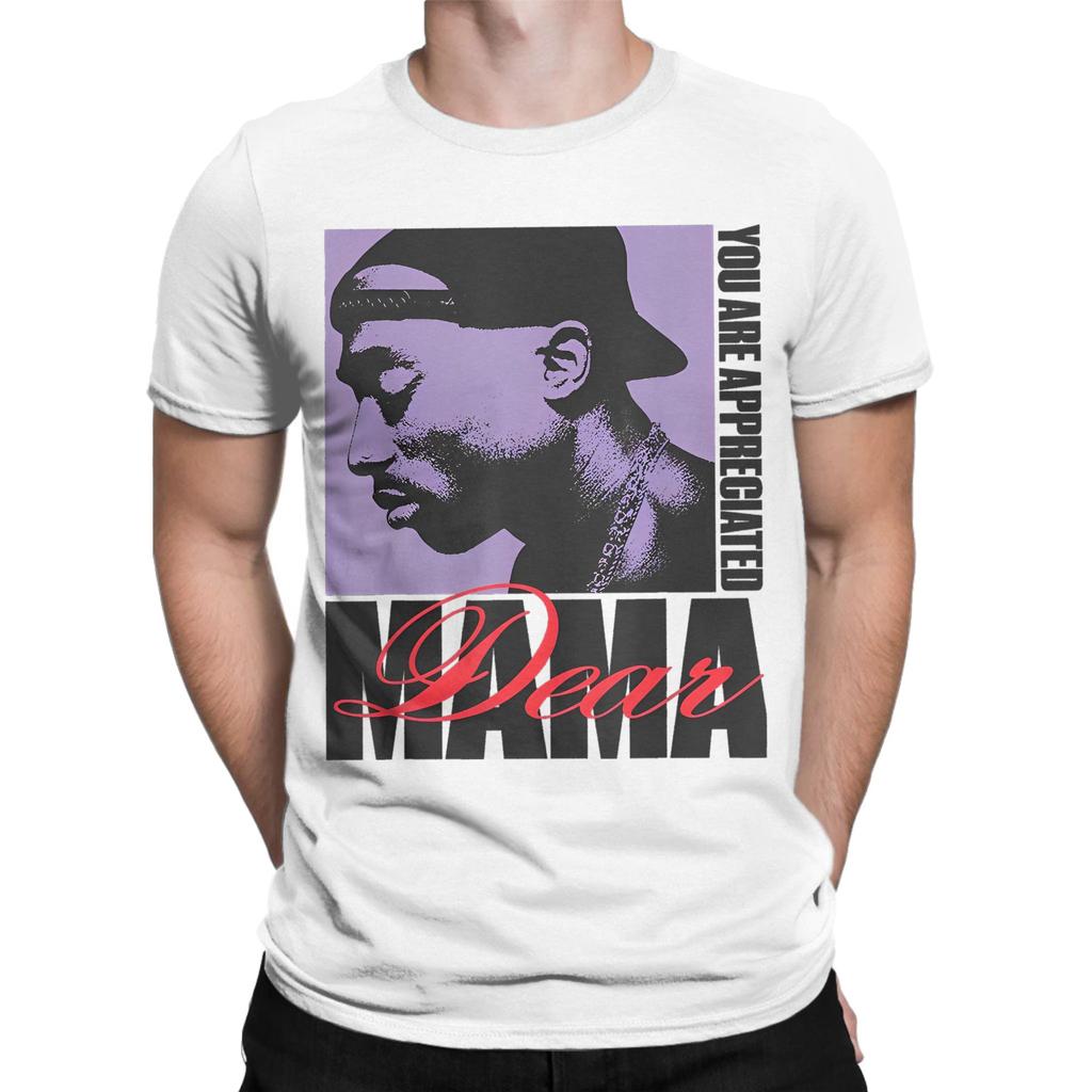 Funny Rapper 2pac Music T-Shirt For Men Women Round Neck Short Sleeve Tops Tupac 100%Cotton Summer Clothing