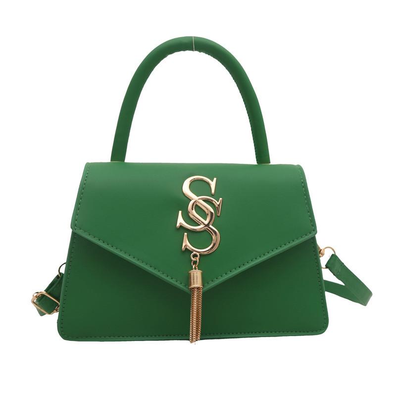 Trendy Elegant Faux Leather Tassel Handheld Small Square Bag For Women In Various Colors