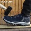 Oulylan Men Anti-smash Protection Footwear Lightweight Breathable Industrial Safety Shoes Wear Resistant Steel Toe Work Boots