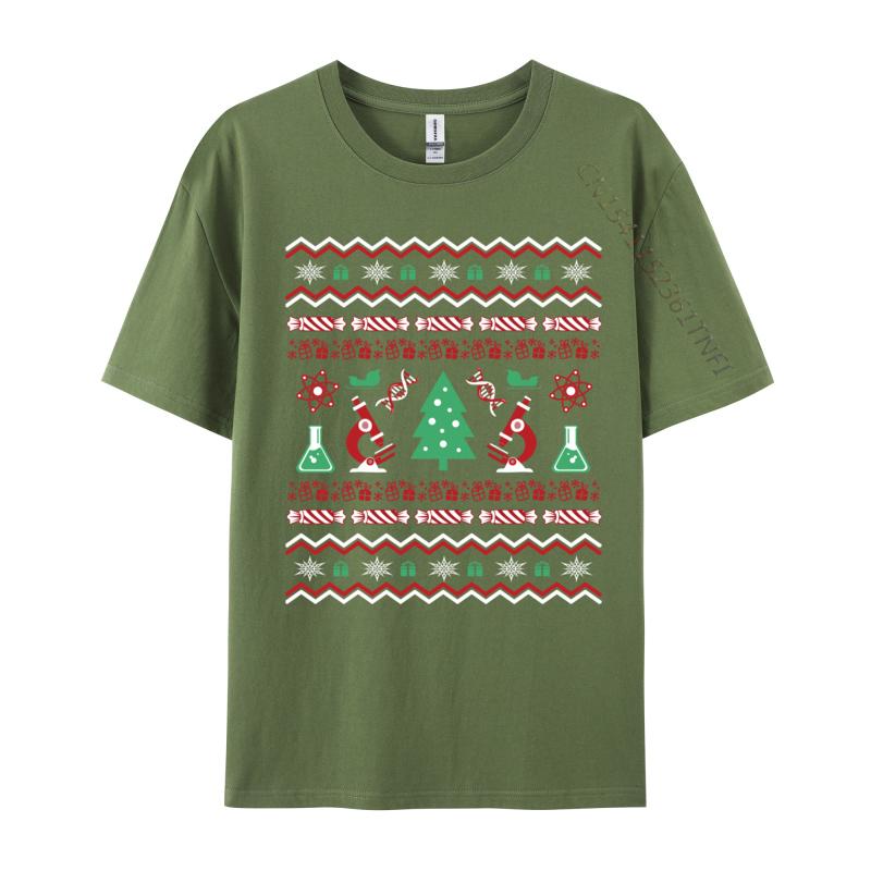 Science Laboratory Ugly Christmas Sweater Dna Microbiology T-Shirt Short Sleeve Retro Classic T Shirts Clothing Graphic