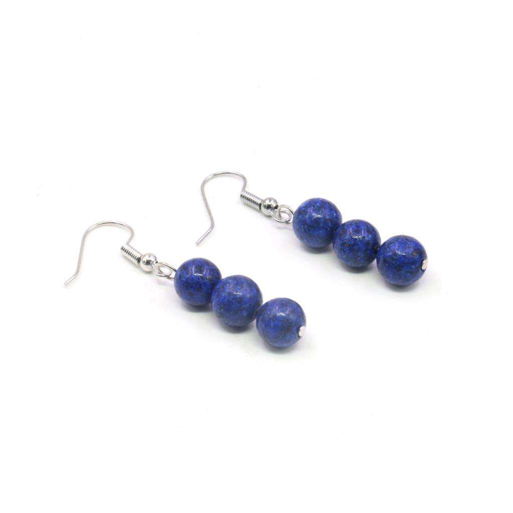 3 Reihen 8mm Lapislazuli Halskette Armband Ohrring Sets DIY Schmucksets Modeschmuck Herstellung Design Geschenke für Mädchen Frauen xu65