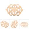 1Pc Wood Carved Onlay Applique Unpainted Furniture for Home Door Cabinet Decoration (30 X 19cm)
