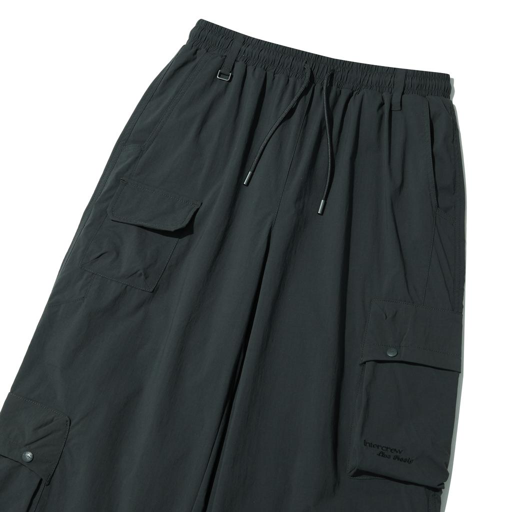 INTERCREW Women'S Stretch Cargo Wide Pants D Grey Ita2Pl52Adg
