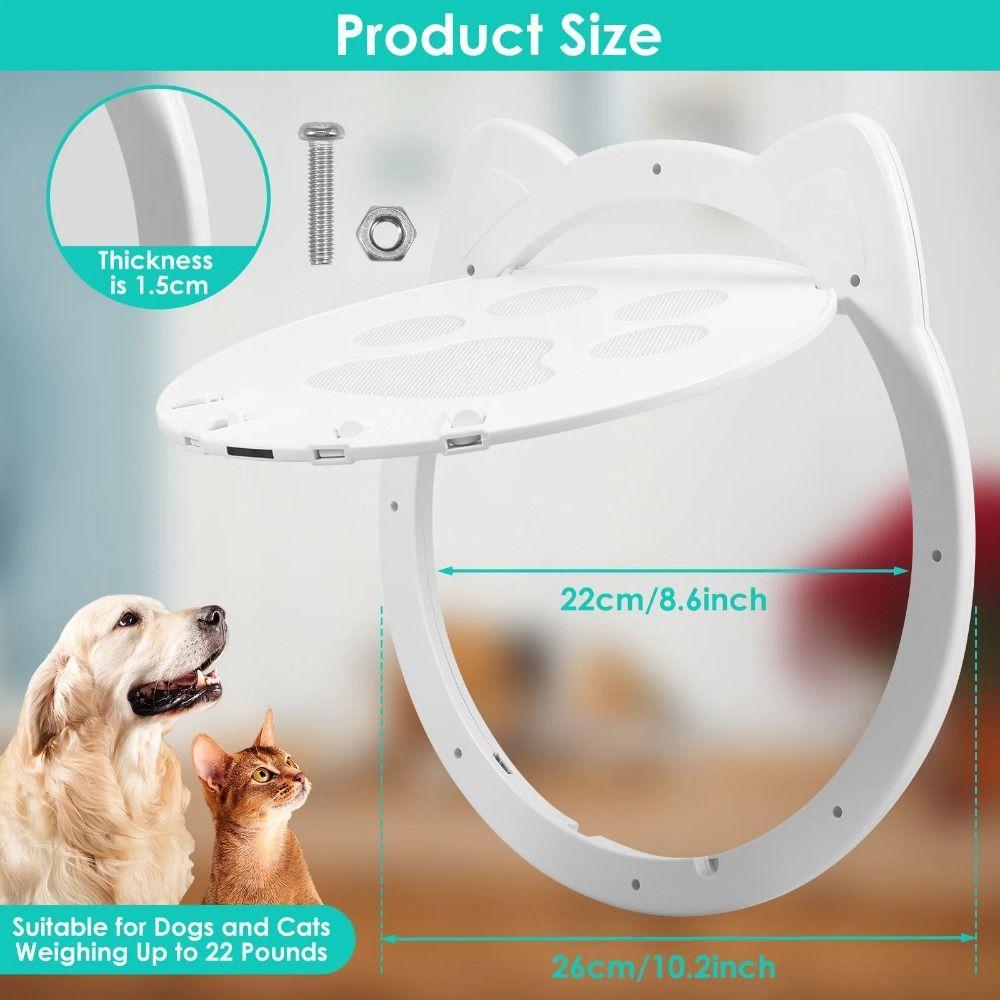 Sturdy Construction Pet Screen Door Bite-Resistant Lockable Cat Door Hole Cats Window Gate  Outdoor