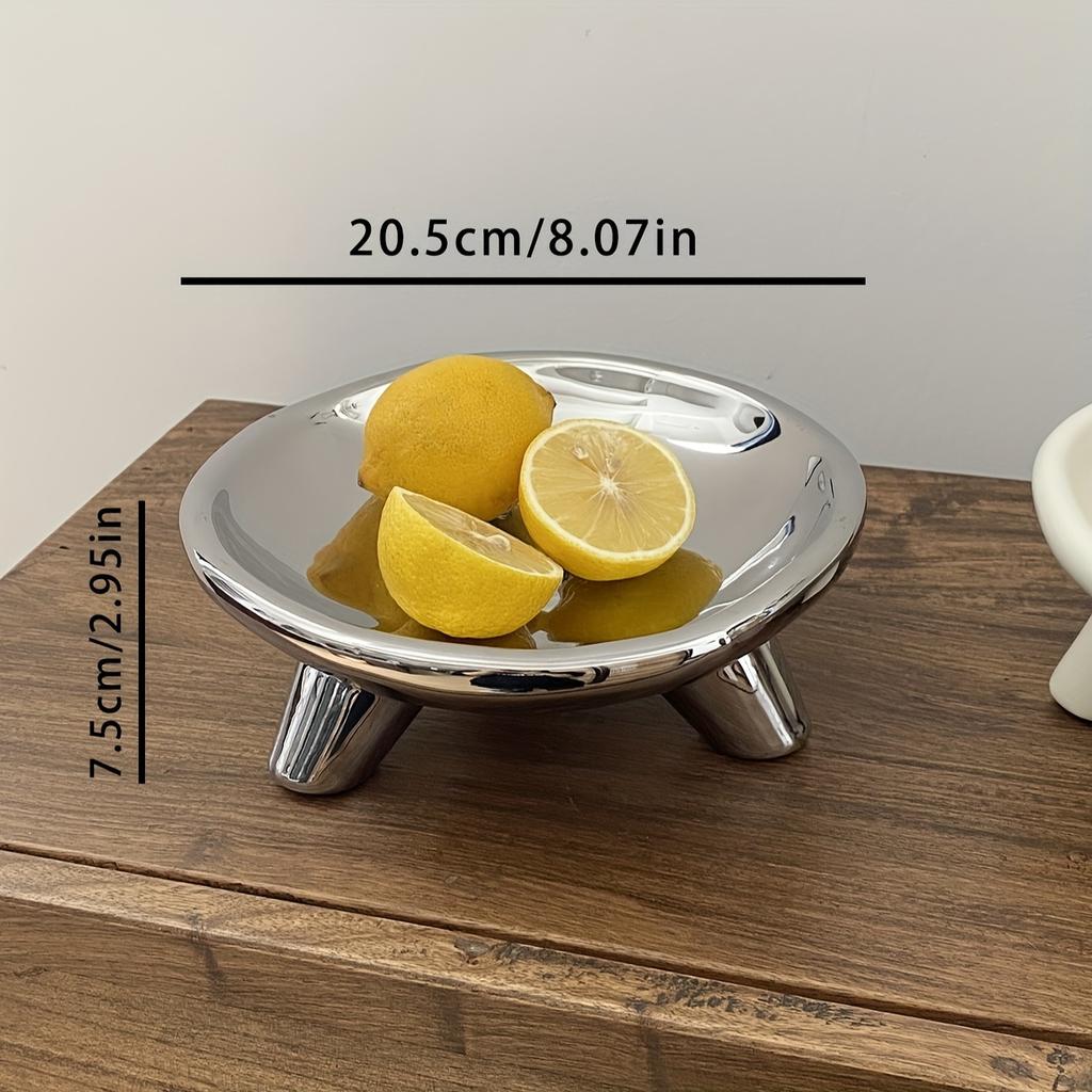 Niche Design Ceramic Tray Fruit Snacks Afternoon Tea Household Tray Dinner Plate Food Presentation