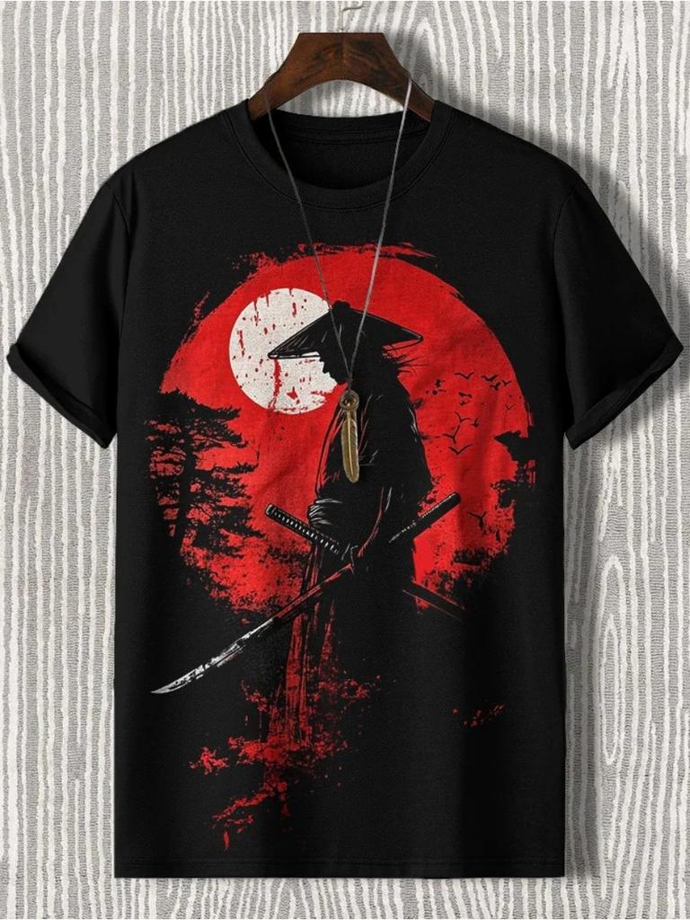 Japanese Ukiyo-E 3D Printed Men's T Shirts Short Sleeved Tee Tops O-Neck Shirts Party Summer Casual Men's Clothing Apparel