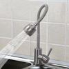Single Cold Water Kitchen Faucet Universal Rotation 304 Stainless Steel Single Handle Black Color Deck Mounted Sink Water Tap