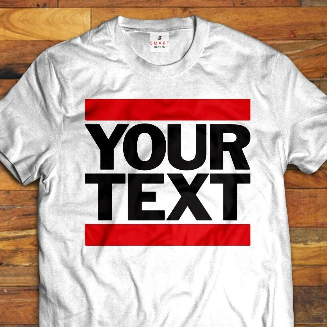 Your Text Custom T-shirt Run DMC HIP-HOP CUSTOM GIFT 80s Themed party XL