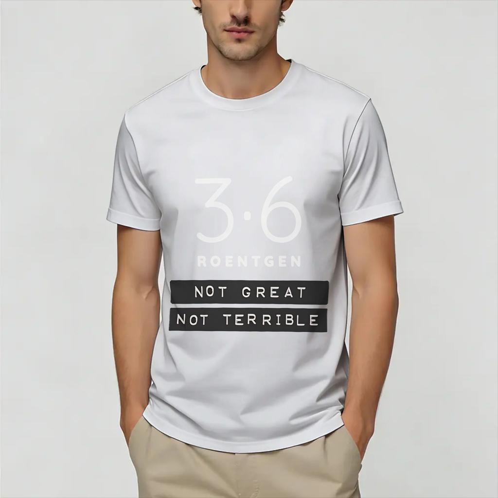 Tschernobyl 36 Röntgen Unisex T-Shirts Lustige T-Shirts Kurzarm Rundhals T-Shirts Baumwolle Grafikbedruckte Kleidung