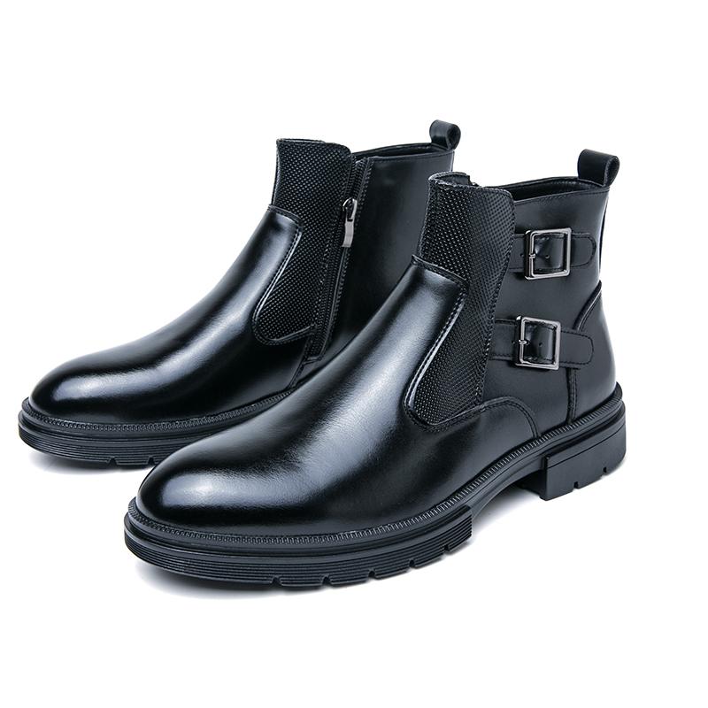 Fashion Men Ankle Boots High Quality Chelsea Boots For Men Britain Oxford Men's Ankle Boots Cowboy Social Shoes Man Trend