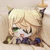 Fischl Cute Cute Genshin Impact Cushion Cover Silky Short Plush Invisible Zipper Dustproof Sofa Pillow Case For Home Decor