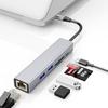 Fabrik USB-Hub 6 in 1 HDMI-Hub USB C auf 2x USB 3.0 PD Schnellladung SD/TF-Kartenleser RJ45(1000Mbps) Hub-Dockingstation