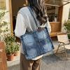 Fashion commuting Women big totes Washed denim female Handbag Large capacity Shoulder Bags Jeans Female Travel Shopping bag