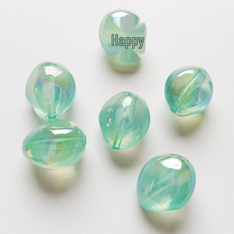 Разноцветные Прозрачные Неправильные Бусины «Зеленая Фасоль» для DIY Украшений и Аксессуаров