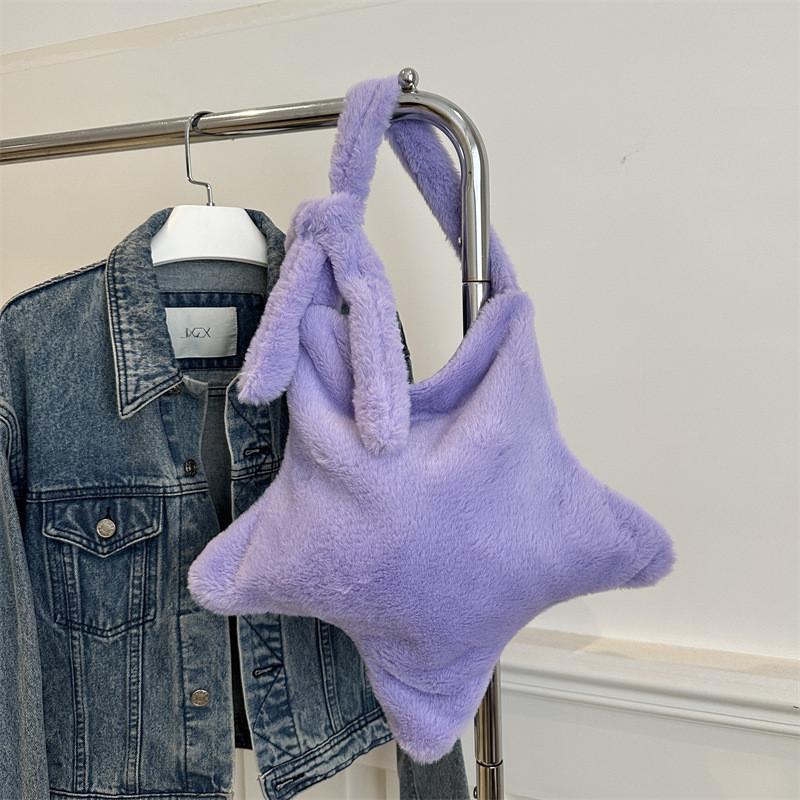 Trendige und schicke Damen-Plüsch-Tragetasche mit geräumigem Design für den Alltagsstil