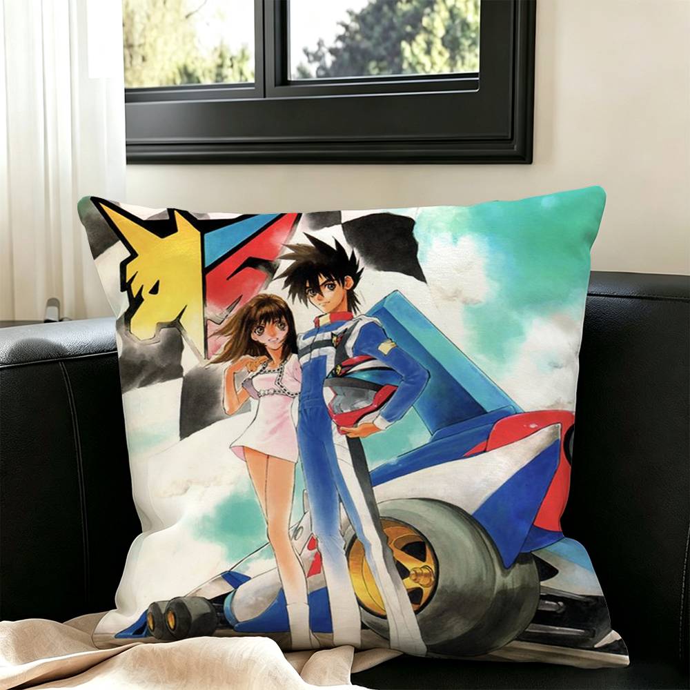 Future GPX Cyber Formula Square Double-Sided printed Pillow Case Bedroom Bedside Pillow Sofa Cushion Cover