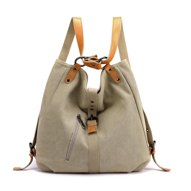 Versatile Canvas Women's Bag: Casual Shoulder, Backpack, Bucket, and Crossbody Styles.
