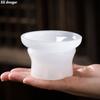 Glass Kung Fu Tea Leak Glass Tea Filter White Jade Porcelain Tea Ceremony Accessories Tea Strainer Set Tea Set Strainer