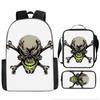 Skull Schoolbag for Primary School Students, Kindergarten New Schoolbag for Boys and Girls, Grades 2345 and 6