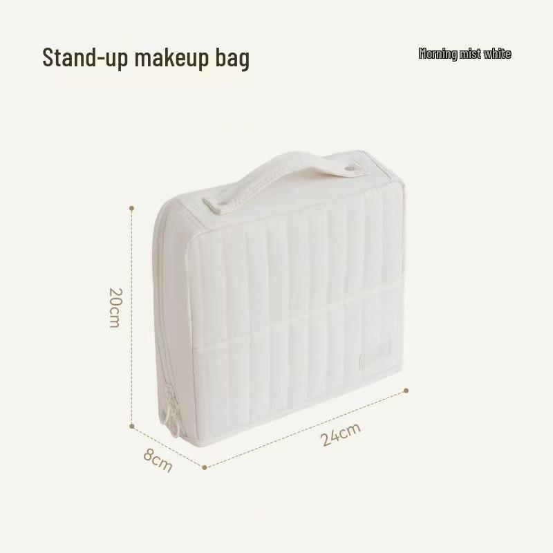 

Spacious Waterproof Minimalist Makeup & Toiletry Travel Bag with Partitions 24x8x20 cm