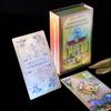 12*7cm Old Style Lenormand Oracle Cards 38 Pcs Gold Foil Waterproof PET Cards for Divination & Fortune Telling With Paper Manual