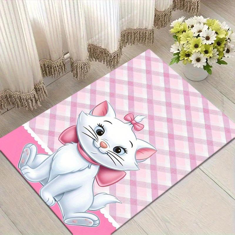 

1pc Cute Marie Cat Pattern Area Rug Soft Flannel Floor Mat for Living Room,Office,Bedroom and Carpet,Sofa Coffee Table Floor Mat 60cm by 90cm