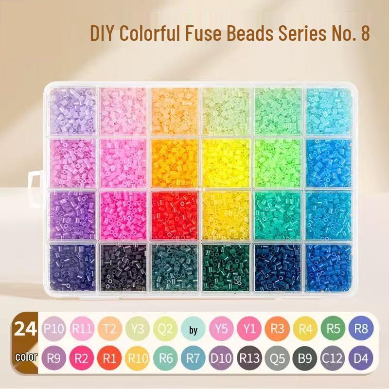 264-Color Fusion Perler Beads DIY Set: Complete Spectrum Educational Puzzle Toy, Individually Packaged