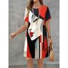 Rochie T-shirt de Vară Femei Portret Retro Imprimare 3D Rochii Mini Confortabile Mărime Mare 8XL Plajă Casual Respirabilă Moale Rochie