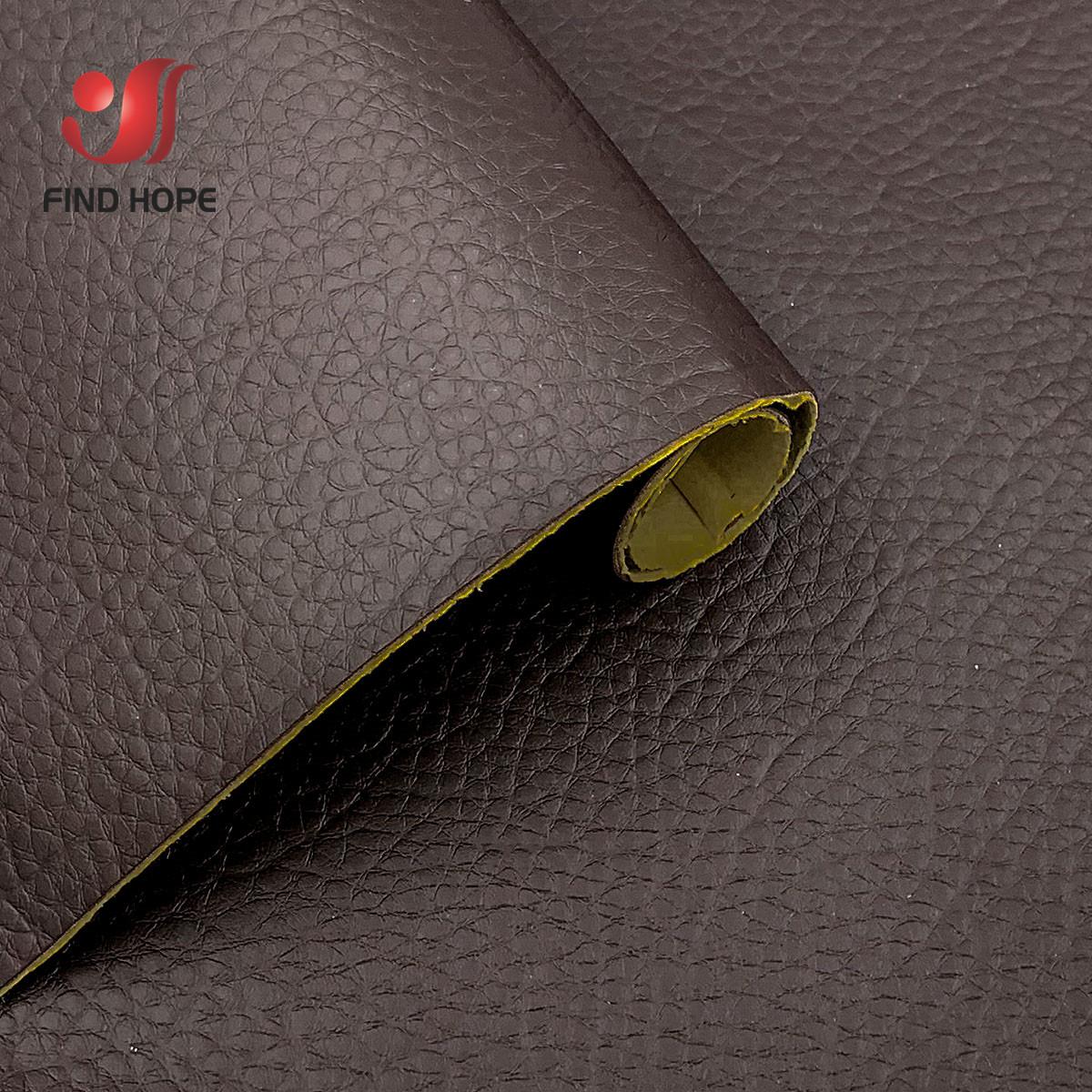 

Litchi Pattern Back Self-adhesive Faux PU Leatherette Sewing Fabric Repair Patch Sticker For Sofa Car Bag DIY Craft Gift Decor A5 20cm x 15cm темно-коричневого