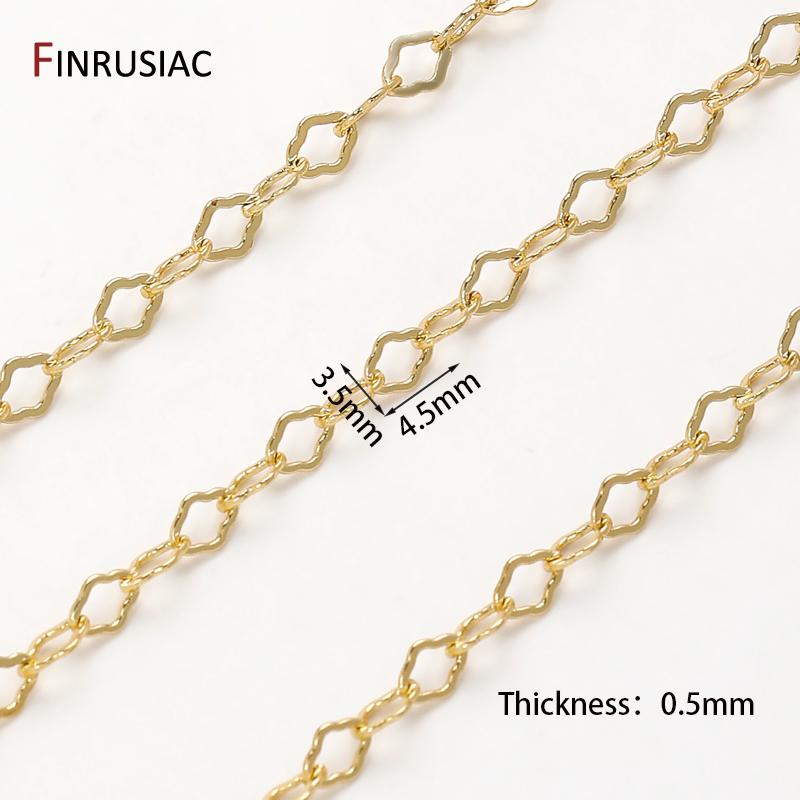 

18K Gold Plated Brass 3.5*4.5mm Link Chain Bulk Chains for DIY Necklace Bracelet Jewelry Making Accessories Wholesale 1 meter