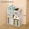 Mobile 3-Tier Metal Bookshelf with Wheels