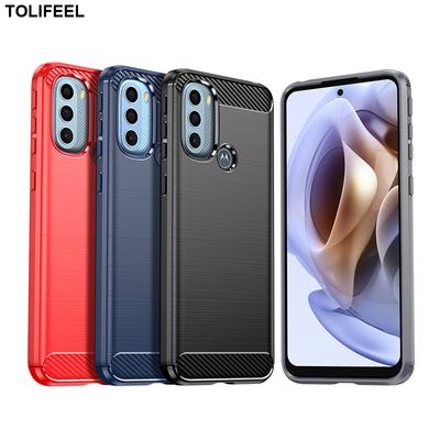 Pouzdro z uhlíkových vláken pro Motorola Moto Edge 40 E22i Edge Plus X40 Pro G22 G31 G41 G50 G51 G71 G72 5G Měkká silikonová ochrana proti nárazu Zadní kryt