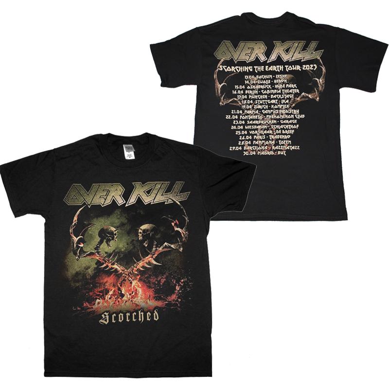 

Overkill Scorched Europe Tour 2023 Чорна футболка унісекс Fullszie XL