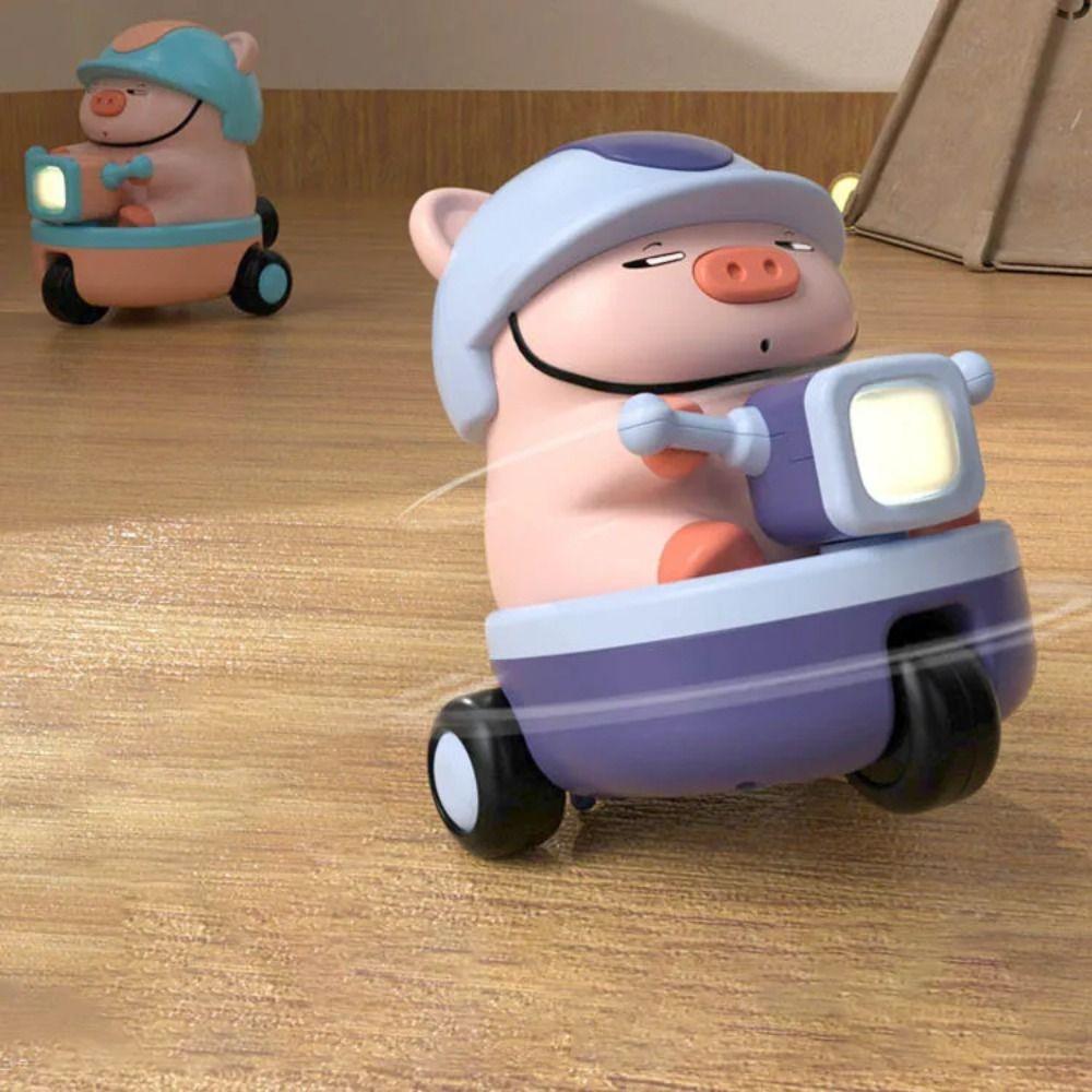 Sound And Light Animal Piggy Electric Car Toy Plastic Children Fun Motorcycle  Birthday Gift