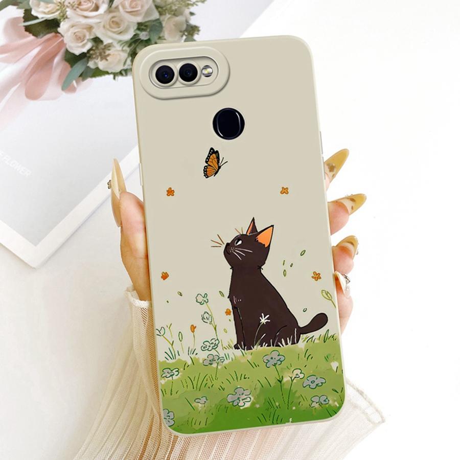 For OPPO F9 F 9 Pro Case Cute Rabbit Painted Soft Back Cover for OPPOF9 F 9 Cases CPH1823 CPH1881 Silicone Bumper Shell