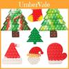 Natal Tamanho Grande Pop It Brinquedos de Silicone Para Alívio de Estresse Apresentando Designs Deliciosos de Papai Noel e Árvore de Natal