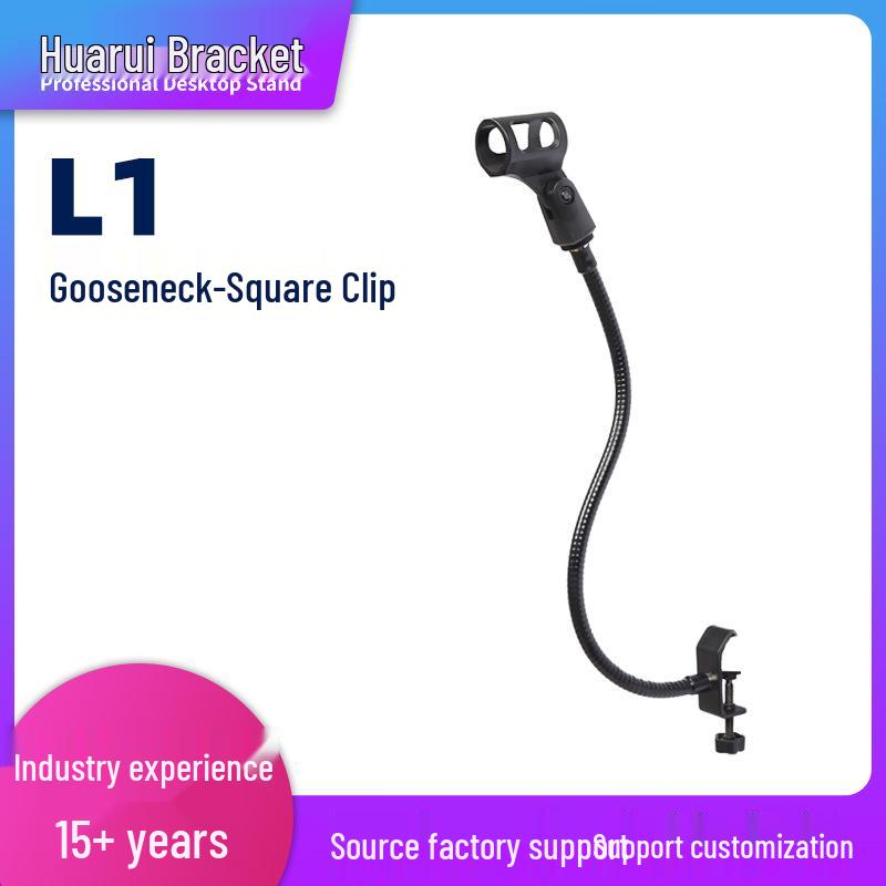 

Adjustable Gooseneck Microphone Stand with Sturdy Iron Base for Live Broadcasting