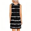 Sleeveless Striped Print Dress for Women with Front Tear-Away Design Suitable for Post Shoulder Surgery Recovery and Easy Wear