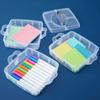3-Tier Transparent Stackable Adjustable Compartment Slot Plastic Craft Storage Box Organizer Snap-lock Tray