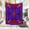 Aladdin 1992, Magic Carpet Throw  Blanket Aesthetic Art Flannel Blanket Portable Home Travel Camping Sofa Picnic Thickening Flan