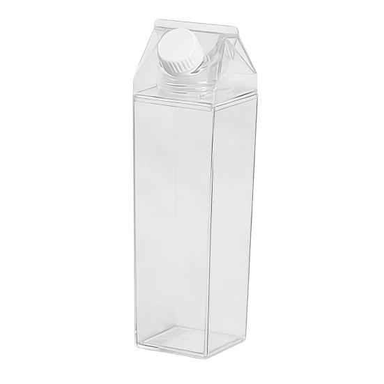 Square Plastic Milk Bottle Leak-Proof Rotating Seal Cap Bottle Coffee And Tea Bottle