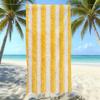 Populaire gestreepte bedrukte strandlaken Sneldrogend Zandvrij Volwassen Zwem Bad Handdoek Microvezel Handdoek