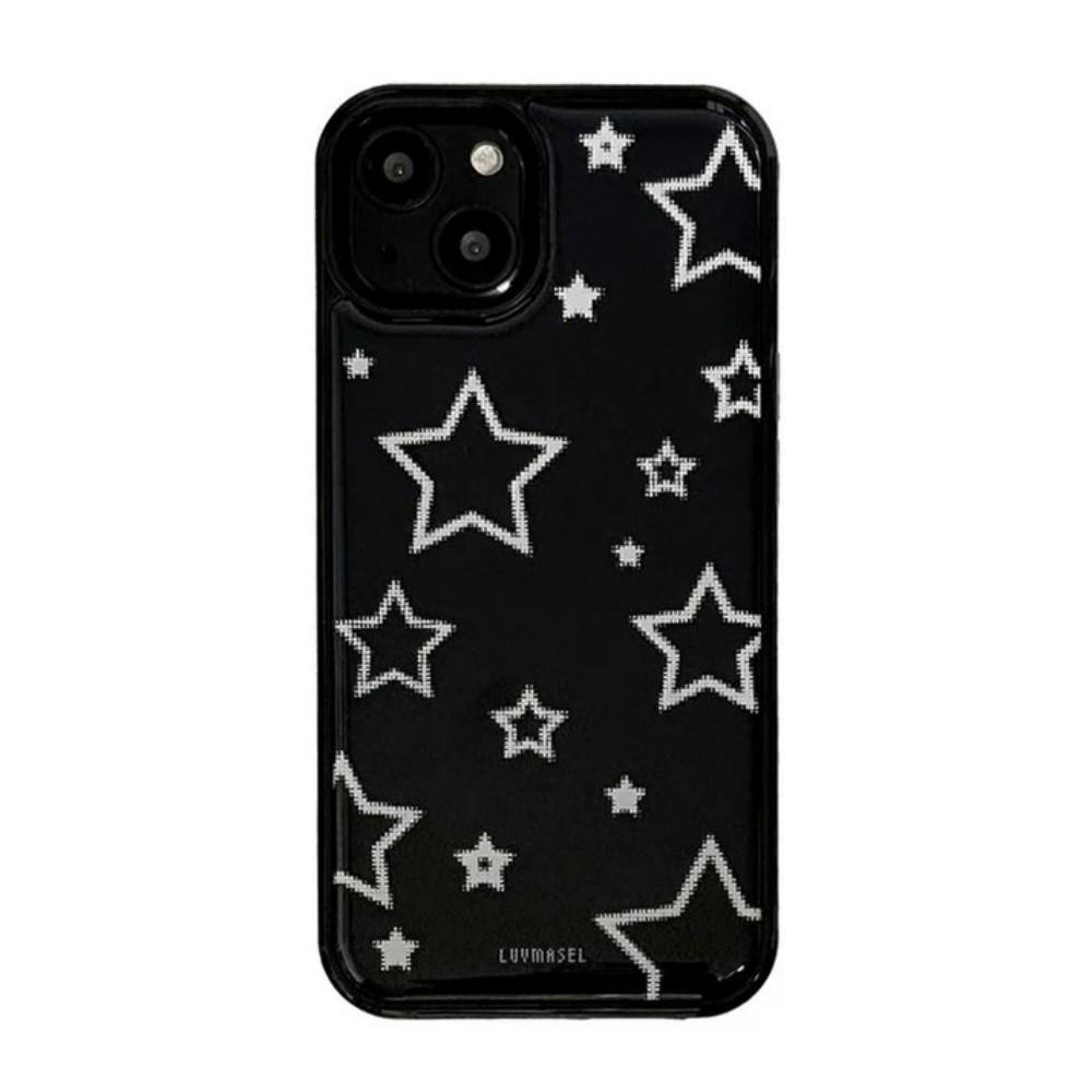 Luxury Clmj Korean INS Y2K Star Phone Case for iPhone 17 16 15 14 13 12 11 Pro Max X XS XR Plus Air Glossy Film Hard PC Cover
