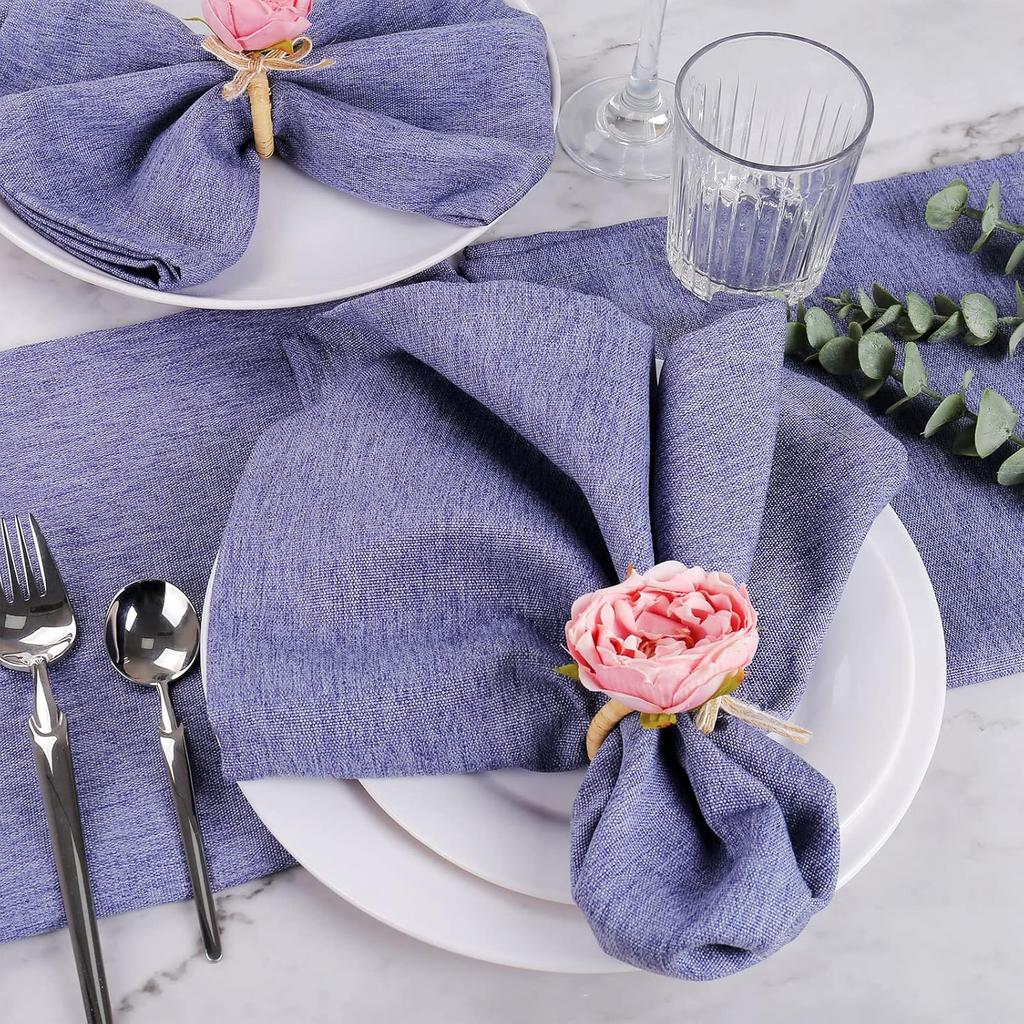 Valentine'S Decoration Pink Napkin Rings Napkin Holders Decorative Table Decor For Dining Romantic Dinner Home Decor