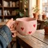 Romantic Milk Mug Adorable Heart Water Cup Breakfast Container Breakfast Cup  Office