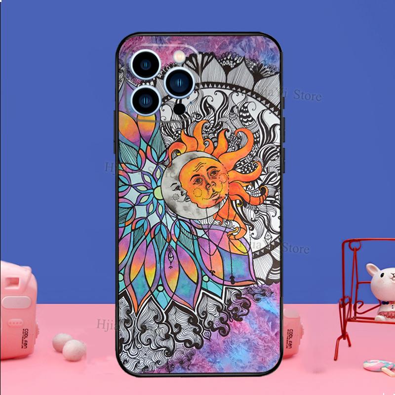 Hippy Hippie Psychedelic Art Case For iPhone 16 15 13 11 14 Pro Max 12 Mini Plus XR X XS Max Silicone Phone Cover