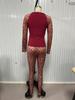 Leopard Print Women's Autumn/Winter Long Sleeve & Pants Home Wear Set