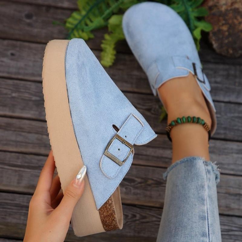 Women Soft Footbed Suede Sandals New Shevalues Classic Cork Clogs Platform Slippers Beach Home Shoes Women Slides Women